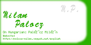 milan palocz business card