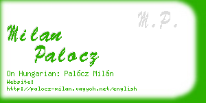 milan palocz business card